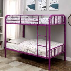 Rainbow Twin/Twin Bunk Bed Purple CM-BK1035PR